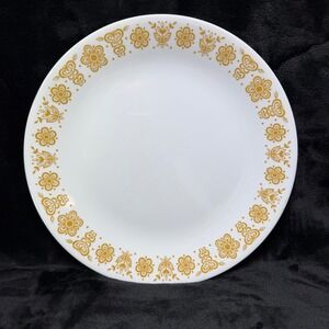 Vintage Corelle Butterfly Gold 10.25 Dinner Plate Corning USA Vitrelle MCM 70s